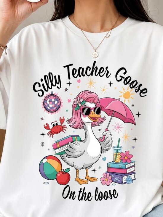 Other - Silly Teacher Goose On The Loose Shirt, Funny Teacher Goose Tee